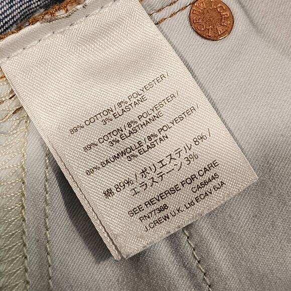 J. Crew 9" High Rise Toothpick Skinny Jeans Neil Wash 28 - Picture 8 of 10